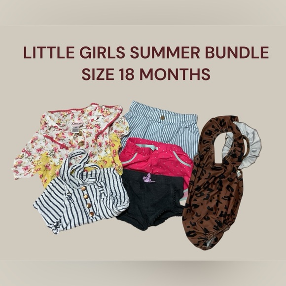6 PIECE GIRLS SUMMER BUNDLE SIZE 18 MONTHS VERY GENTLY WORN. - Picture 1 of 7